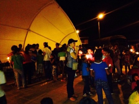 Niños de Puerto Limón encendieron una luz de esperanza por la paz y reconciliación del Putumayo