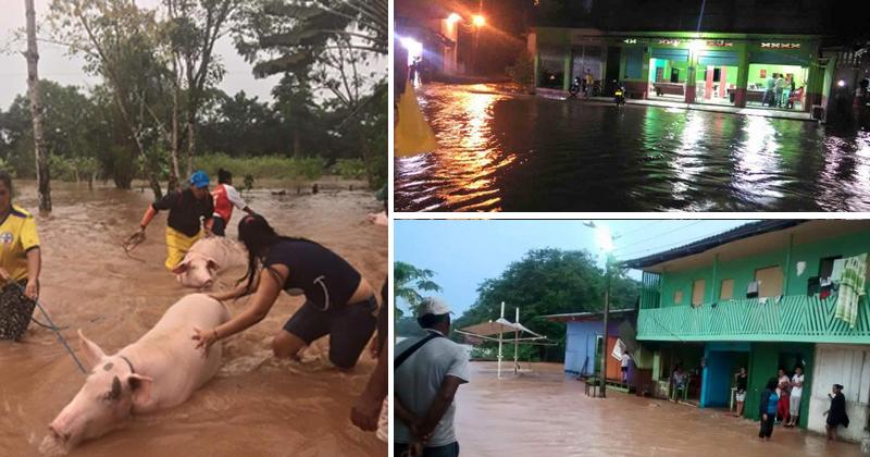 El pueblo que lleva inundado 15 días Foto: Vía @joarca2004 @PilarMontagut @joarca2004