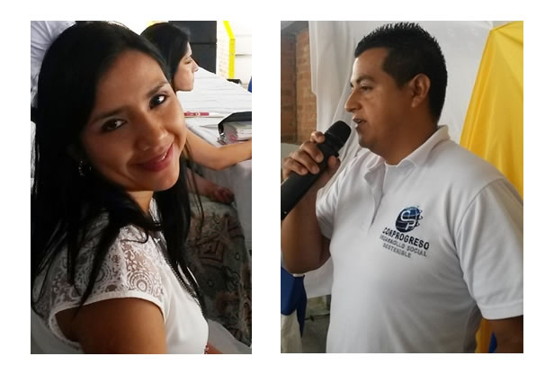 Coordinadores Corprogreso Carolina Fuquene - Coord. Financiera Libardo Guevara - Coord. Putumayo