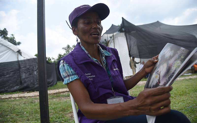 Gloria Estella Nupán, reconocida como la mejor bibliotecaria del país en el 2014 Foto: Rodrigo Urrego B./ SEMANA