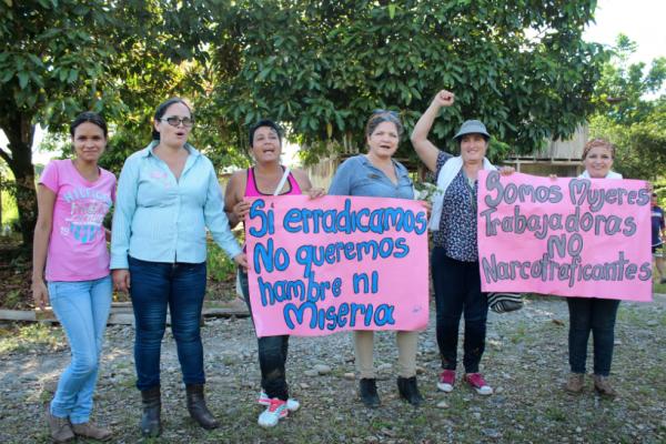 El primer encuentro de Mujeres Cocaleras del Sur de Colombia se dio el pasado 17 y 18 de marzo, en Puerto Asís (Putumayo). /Cortesía.